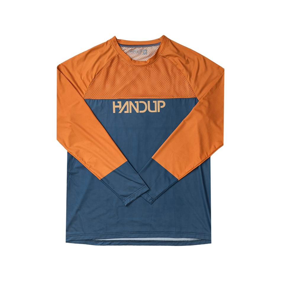 Long Sleeve VenTop Jersey - Burning Orange/Slate Grey